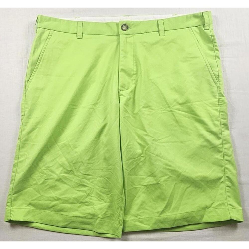 Loudmouth Shorts Mens Golf Casual Stretch Polyester Neon Green Size 38x11